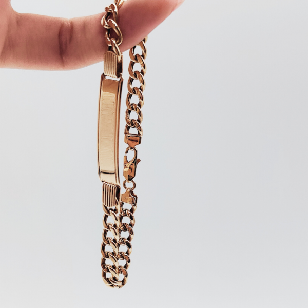 Pulsera cubana estilo no me olvides 5 mm