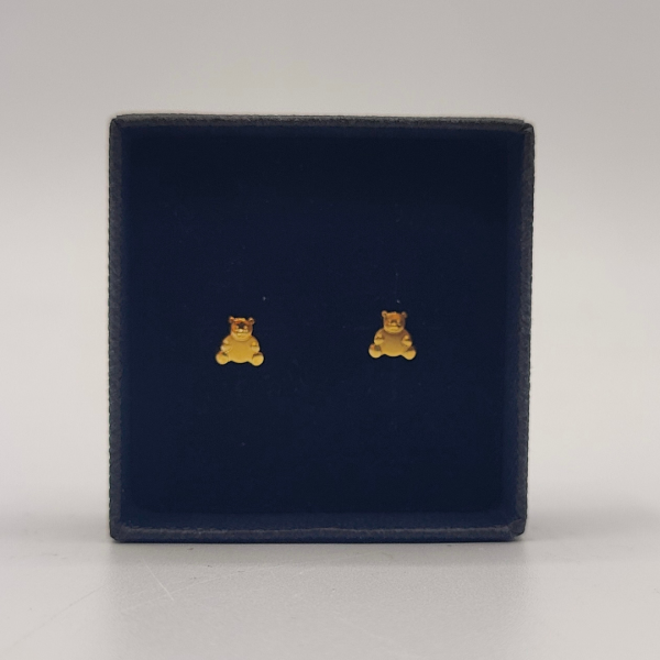 Pendientes de Ositos de Oro de 18k para Bebés/niños