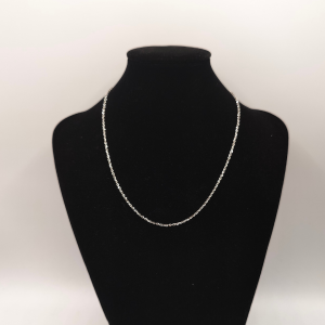 cadena rolo oro 40 cm 1 mm de oro de 18 k blanco