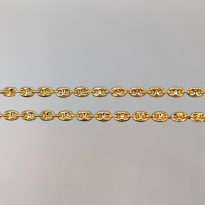 Cadena Calabrote 3mm 50cm Oro 18k con Cierre de Pato