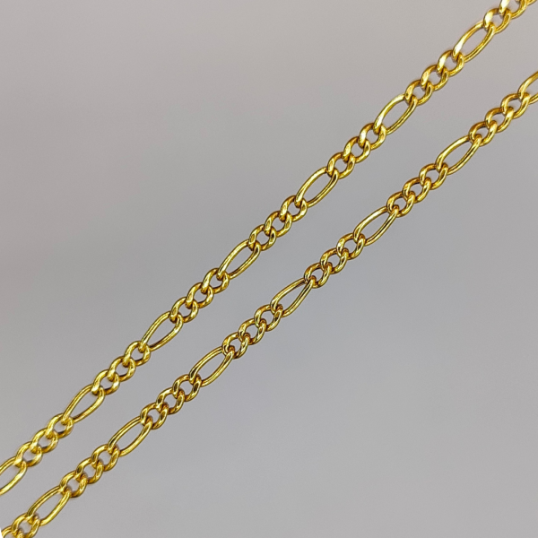 Cadena Fígaro 60 cm 3 mm Oro de 18 k REF: CA255
