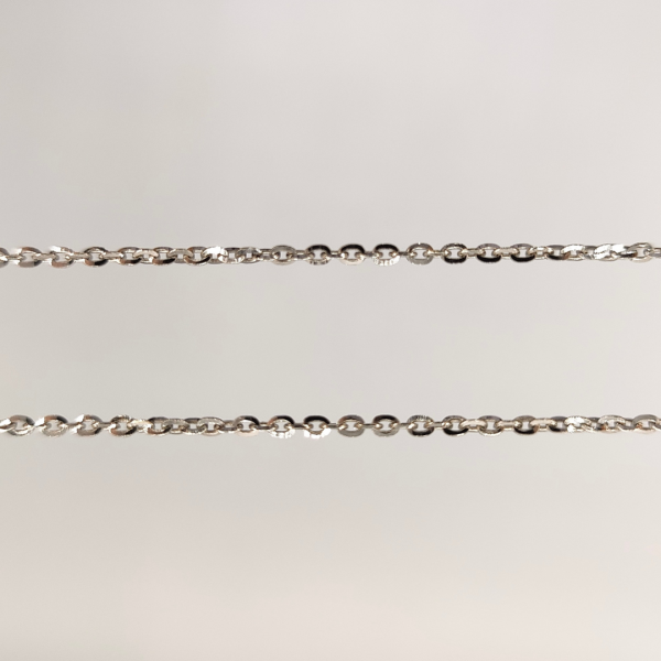 cadena rolo oro 40 cm 1 mm de oro de 18 k blanco
