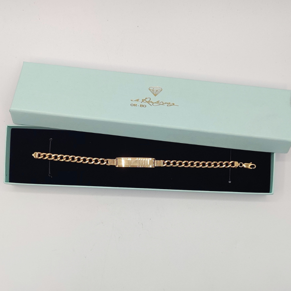 Pulsera cubana estilo no me olvides 5 mm
