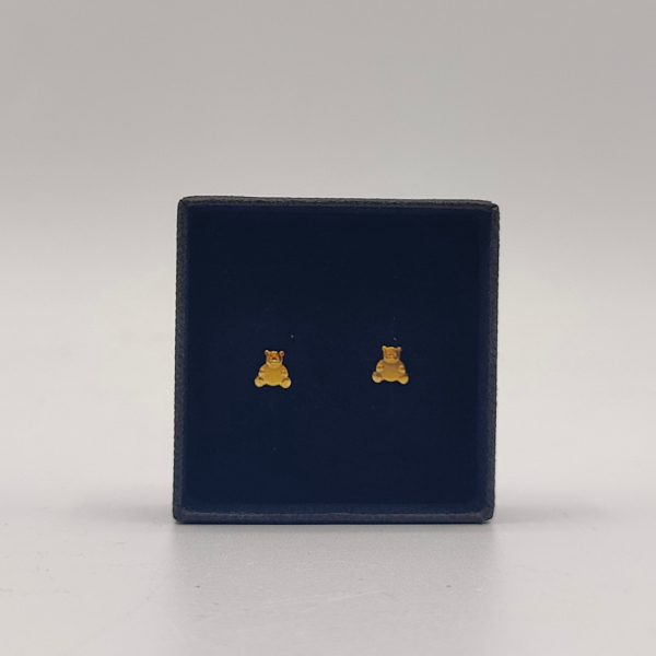 Pendientes de Ositos de Oro de 18k para Bebés/niños