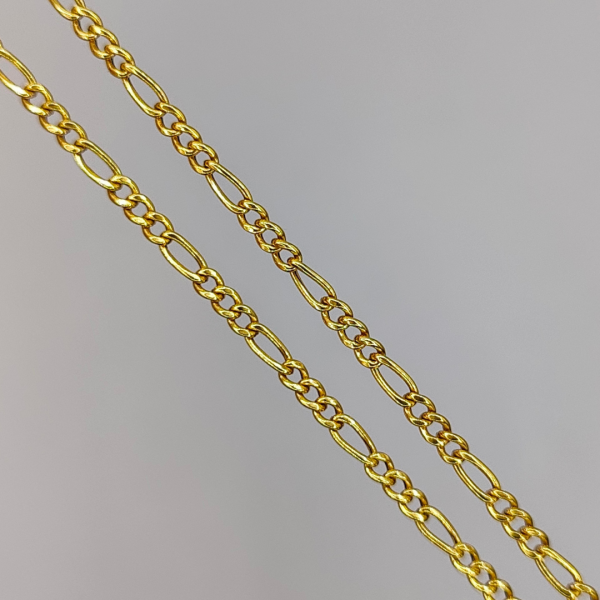 Cadena Fígaro 60 cm 3 mm Oro de 18 k REF: CA255