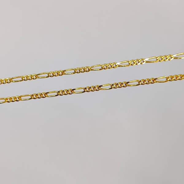 Cadena Fígaro 52 cm 1 mm Oro de 18 k REF: CA51