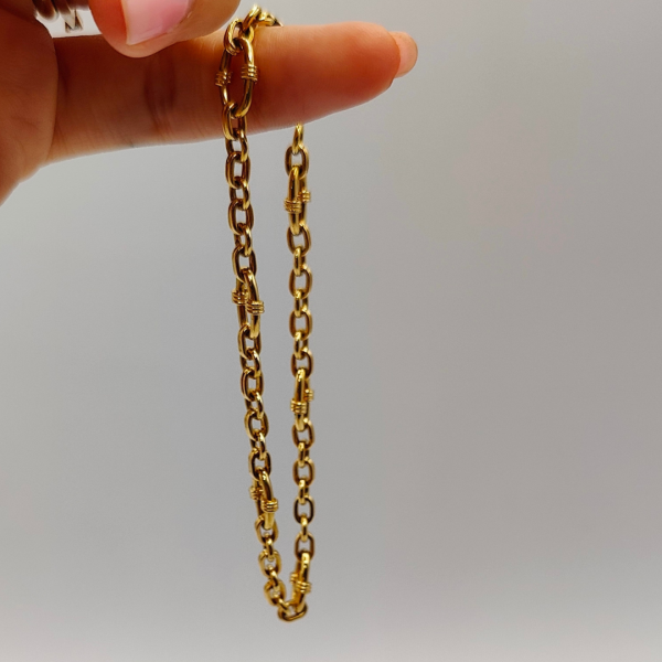 Pulsera rolo 6 mm oro de 18 k
