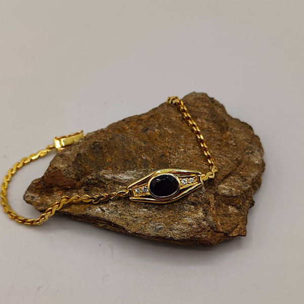 Pulsera espiga diamantes y amantista