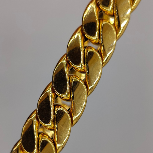 Cadena Cubana en Oro de 18K – 40 cm x 15 mm