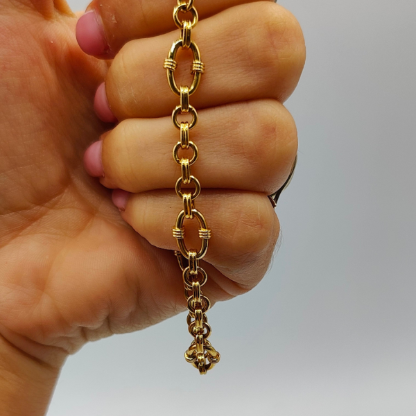 Pulsera rolo 6 mm oro de 18 k