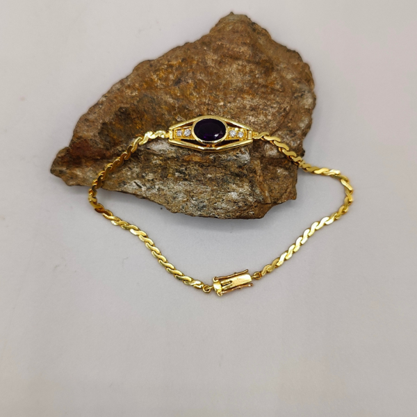 Pulsera espiga diamantes y amantista