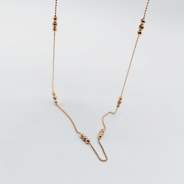 Collar bolitas 40 cm de oro de 18 k REF: CA282