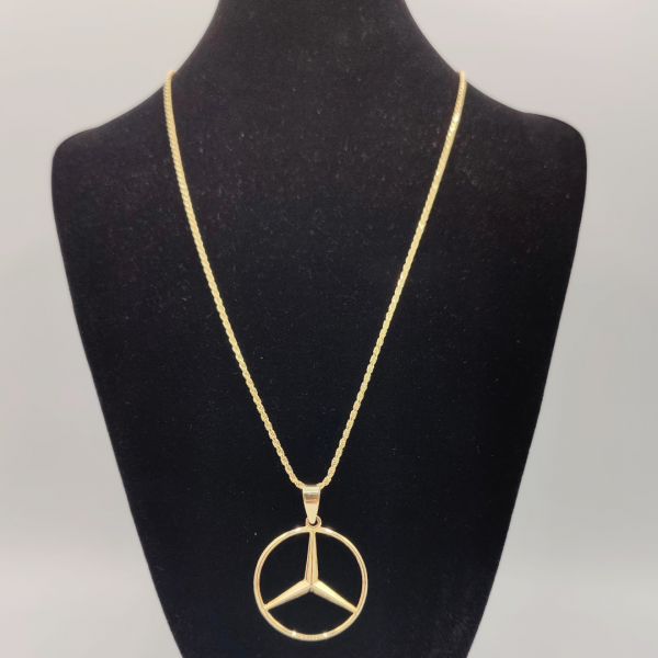 Colgante mercedes de oro de 18 k