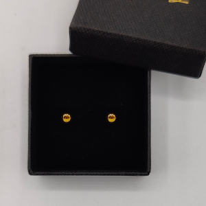Pendientes bolita de oro de 18 k