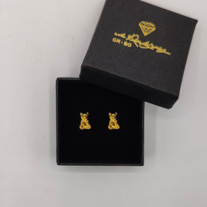 Pendiente Oso de Oro de 18K
