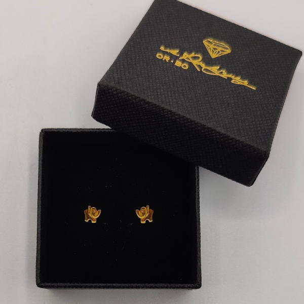Pendiente Elefante de Oro de 18K