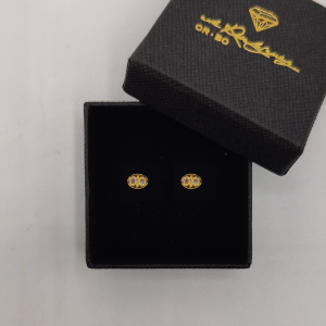 Pendiente Ovalado de Oro de 18K