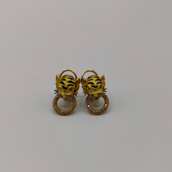Pendientes cabeza de leopardo