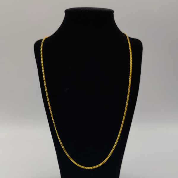 cadena cubana 60 cm 1 mm oro de 18 k REF: CA286