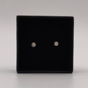 Pendientes de Bolitas con Brilli Brilli en Oro Blanco de 18k infantil