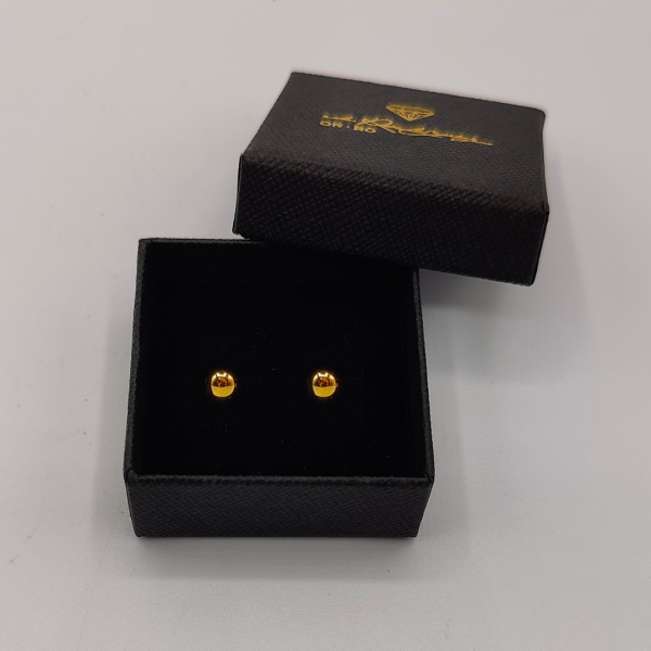 Pendientes bolita de oro de 18 k