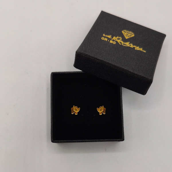 Pendiente Elefante de Oro de 18K
