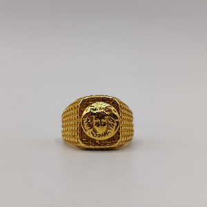 Anillo sello estilo versace de oro de 18 k
