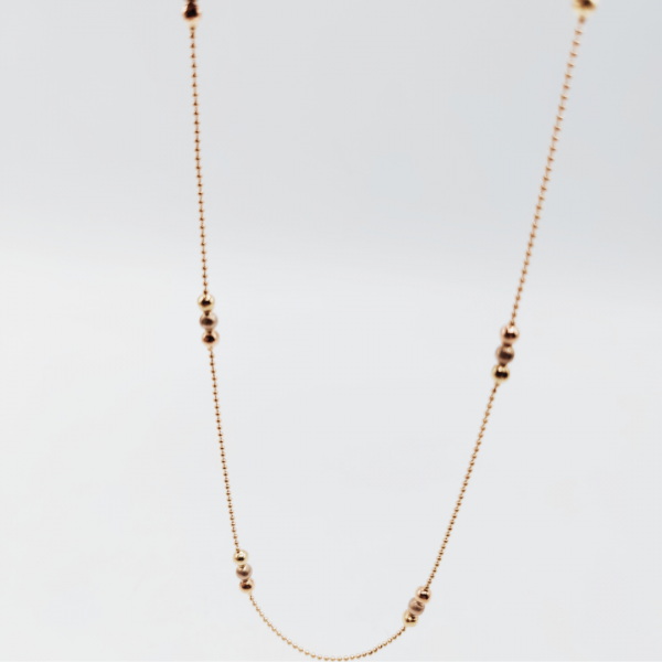 Collar bolitas 40 cm de oro de 18 k REF: CA282