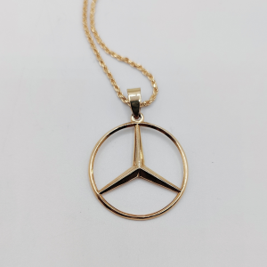 Colgante mercedes de oro de 18 k