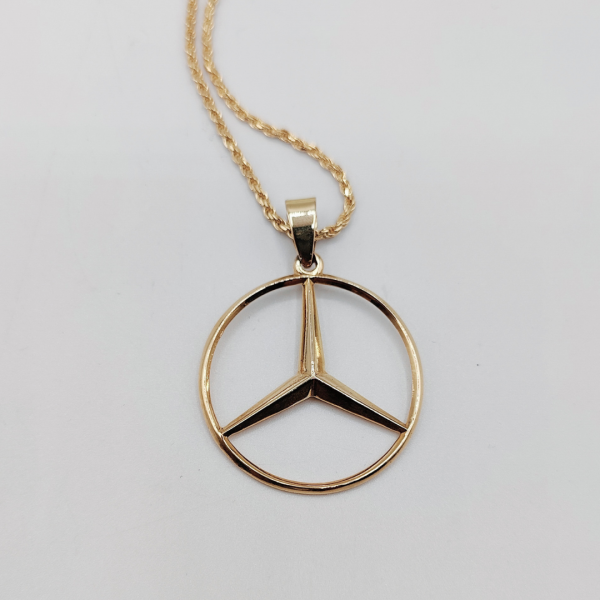 Colgante mercedes de oro de 18 k
