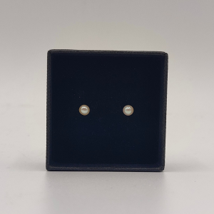 Pendientes de Perlitas en Oro de 18k con Cierre Especial para Bebés