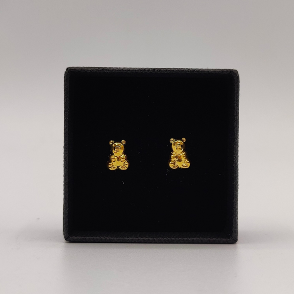 Pendiente Oso de Oro de 18K