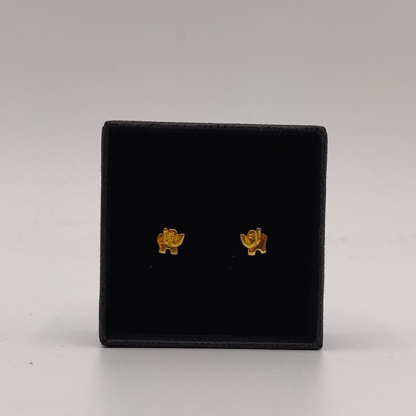 Pendiente Elefante de Oro de 18K