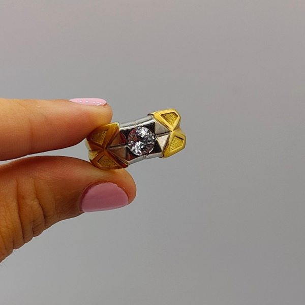Anillo mezcla de oro 18 k