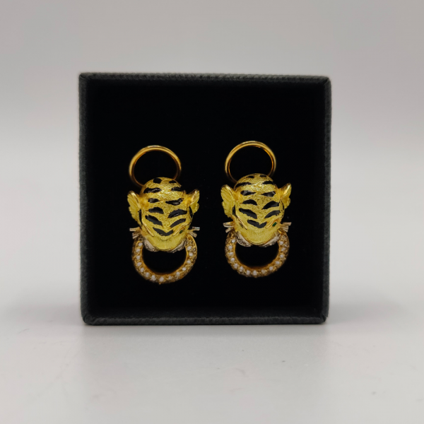 Pendientes cabeza de leopardo