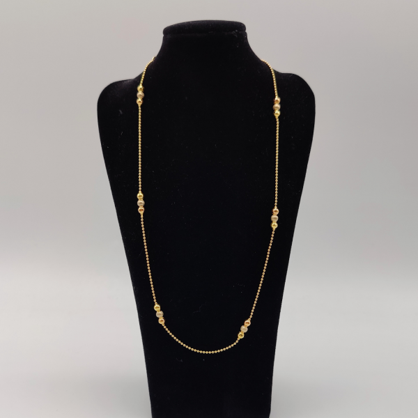 Collar bolitas 40 cm de oro de 18 k REF: CA282