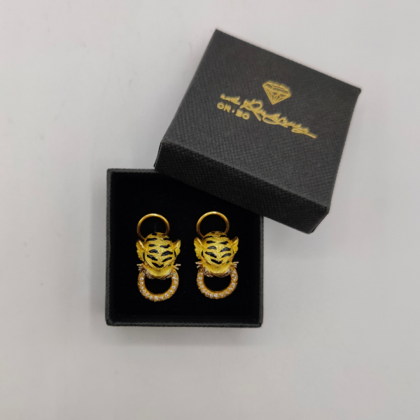 Pendientes cabeza de leopardo