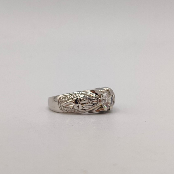 Anillo sortija de hombre de oro blanco 18 k
