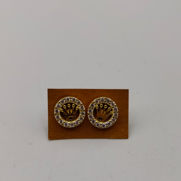 Pendientes de Plata Tipo Rolex con Circonitas