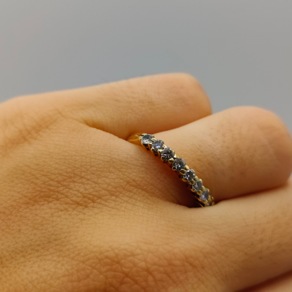 Anillo de boda con diamantes oro de 18 k