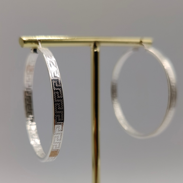 Pendiente aro plano versace 4,5 cm de diametro