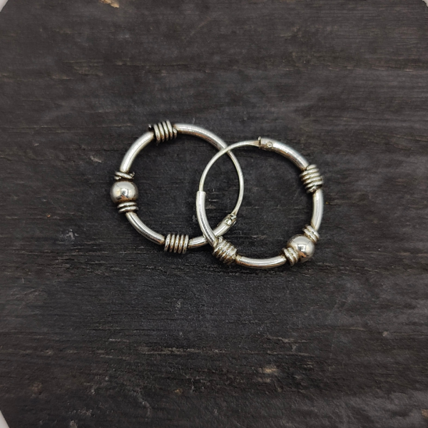 Pendiente aro estilo bali 1,8 cm de diámetro