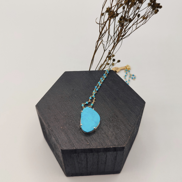 Collar de plata con turquesas