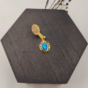 Colgante de plata chapada en oro ópalo