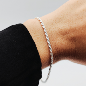 Pulsera de plata cordón 2 mm
