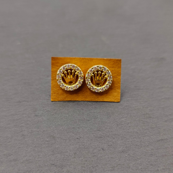 Pendientes de Plata Tipo Rolex con Circonitas