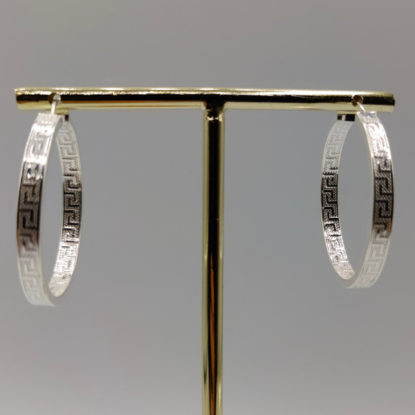 Pendiente aro cuadrado versace 3,5 cm de diametro