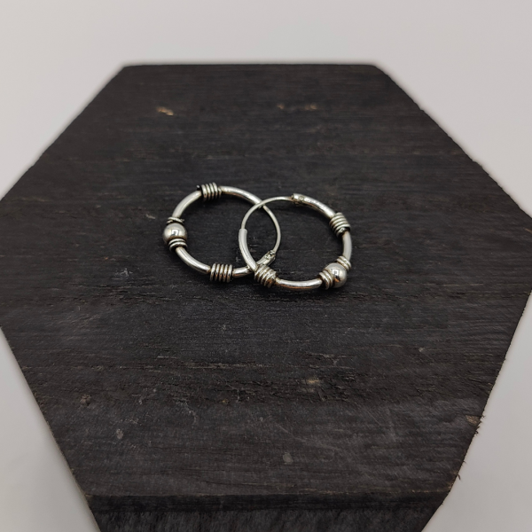 Pendiente aro estilo bali 1,8 cm de diámetro