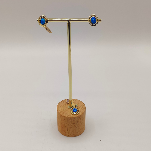 Colgante de plata chapada en oro ópalo