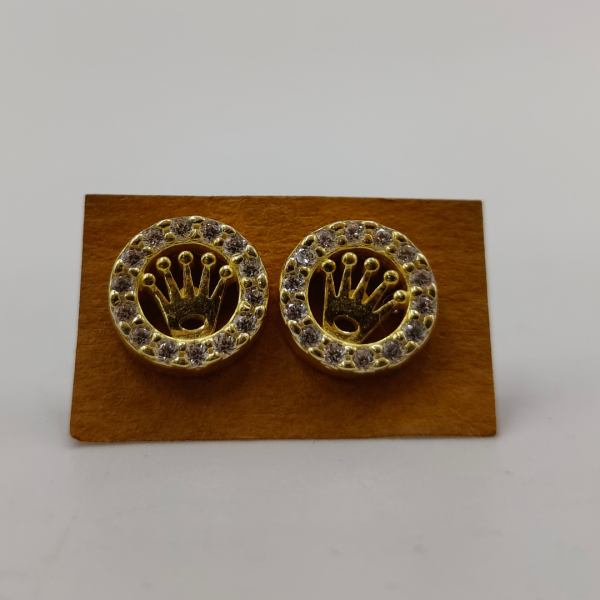 Pendientes de Plata Tipo Rolex con Circonitas